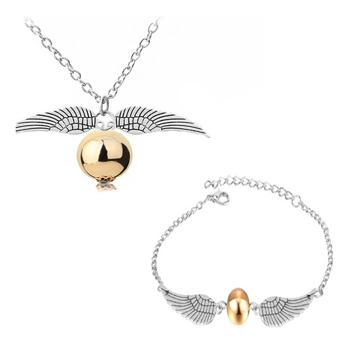 Caja Musical Harry Potter Collar + Pulsera Snitch