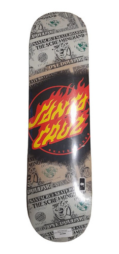 Tabla De Skate Santa Cruz Modelo Dollar Flame Dot 8.0 X 31.5