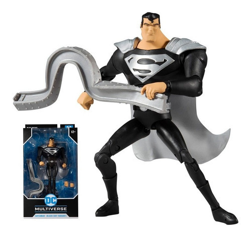 Série animada Mcfarlane Dc Multiverse Superman Black Suit