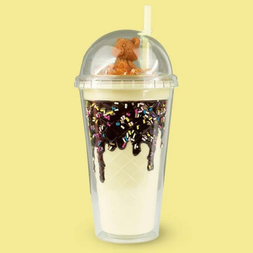 Imagen 3 de 7 de Vaso Con Bombilla Osito Ice Cream