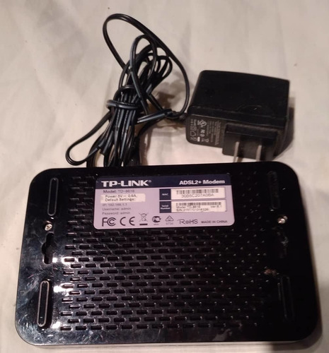 Imagen 1 de 2 de Módem Tp Link Adsl2+ Para Banda Ancha Td 8616