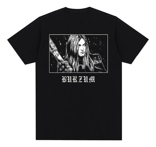 Camiseta De Algodón Estampada De La Banda De Metal Burzum