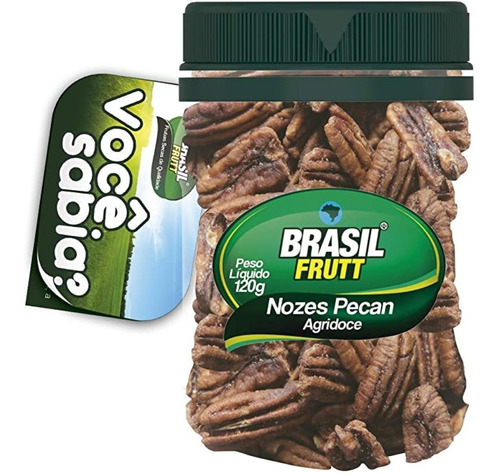 Nozes Pecan Agridoce Frescas Pote C 120g Brasil Frutt