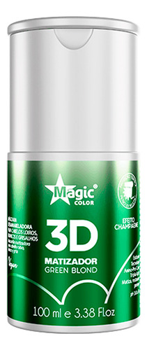  Matizador 3d Magic Color Green Blond Efeito Champagne 100ml