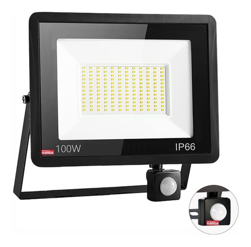 Reflector Led Sensor Movimiento 100w Seguridad Luz Blanca