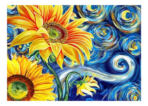 A Girasol 5d Pintura De Diamantes Para Decoración Kit 40x50