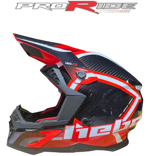 Casco Motocross Enduro Hebo Fibra De Carbono 