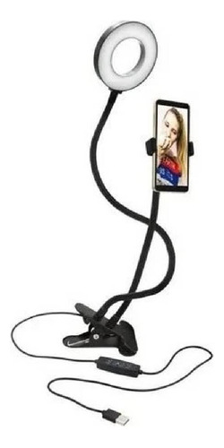 Aro Selfie 4,0   Lampara Clip Philco Sr134 Brazo Flexible