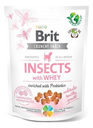 Snack Brit Care Dog Puppies Crunchy Insect/whey 200gr. Np