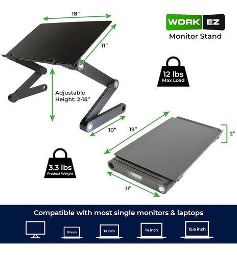 Workez Soporte Monitor Ergonómico Ajustable Altura Y Ã...
