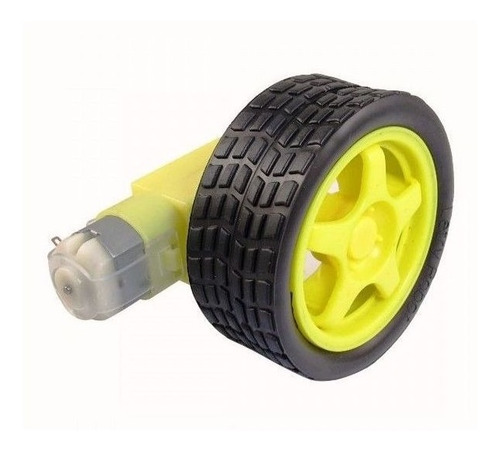 Imagen 2 de 6 de Motorreductor 3v-9v + Llanta 65mm, Motor Arduino Robot Carro