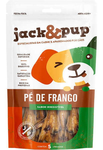 Petisco Jack E Pup Snack  Para Cães Pé De Frango Saboroso