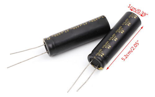 Capacitores Eletrolíticos De Alumínio 5pcs 450v 47uf Para Tv