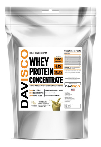 1 Kilo | Davisco Wpc 80 Whey Protein Importada Usa | Sabores