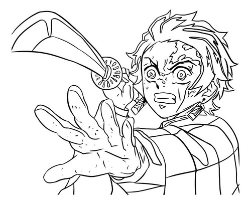 Livro Para Colorir Kimetsu No Yaiba 90 Folhas