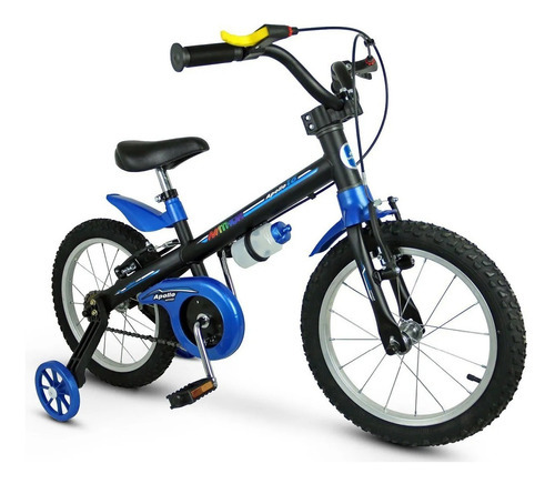 Bicicleta Infantil  Até 30kg  Aro 16 Com Rodinhas Nathor Cor Preto
