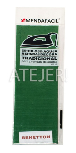 Imagen 3 de 4 de Parche Mendafácil Termo Adhesivo Art 101 Pega C/plancha Unid