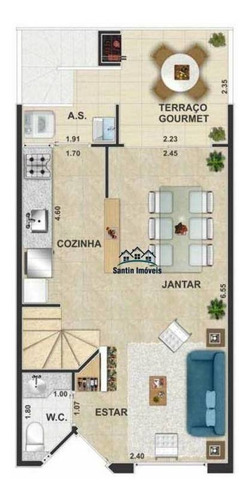 Imagem 18 de 20 de Sobrado Com 02 Quartos ( Sendo02 Suítes Uma Master) Todo Mobiliado E Decorado ,02 Vagas De Garagem À Venda, 103 M² - Saúde - São Paulo/sp - So0439