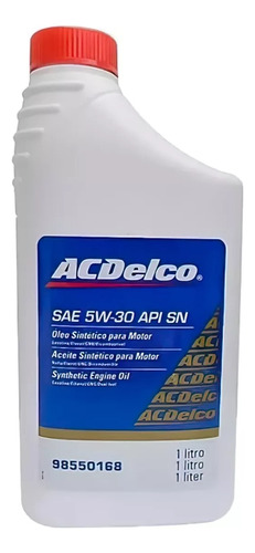 Oleo Motor Sintetico 5w30sn Acdelco 1l