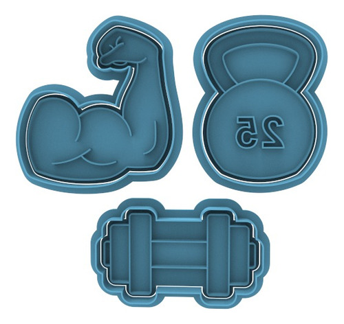 1551 Set Gym 8cm Cortante Para Galletas