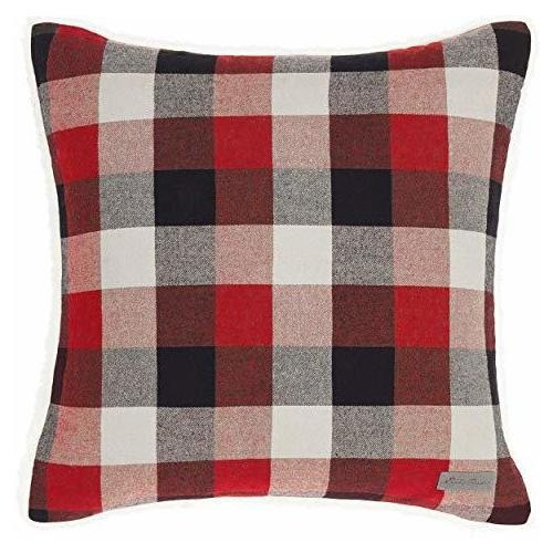 Inicio Ashwood Plaid Throw Pillow, 20 X 20, Rojo