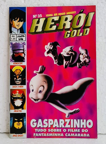 Heróis Gold  Nº 35 - Gasparzinho - Tudo Sobre O Filme Do Fantasminha Camarada  - Ed. Acme / Nova Sampa 