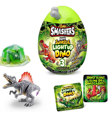 Smashers Light Ovo Médio Jurassic Verde Série 1 F0128-6 Fun