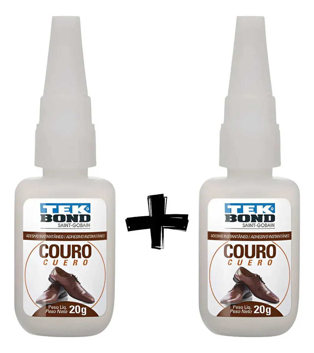 Kit C/ 2 Cola Instantânea Couro E Calçados Tekbond 20g Transparente