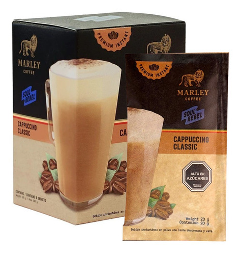 Café Instantáneo Marley Coffee Capuccino Classic X8 Sachet