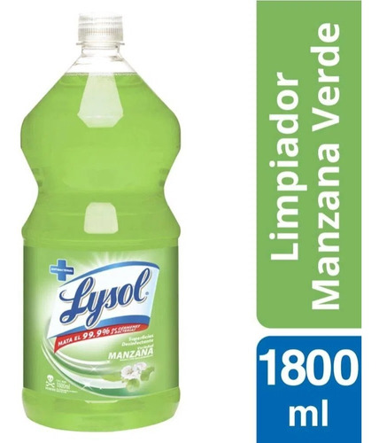 Limpiador Lysol Desinfectante Líquido Manzana Verde 1.8 L