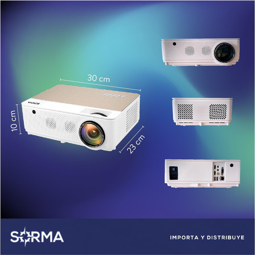 Imagen 5 de 10 de Proyector Portatil Hd 1080 Wifi Hdmi 3500 Lumens