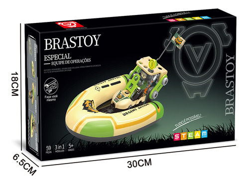 Brastoy Blocos Montar Stem Brinquedos Infantil De Construção Aprendizado 59 Peças Original