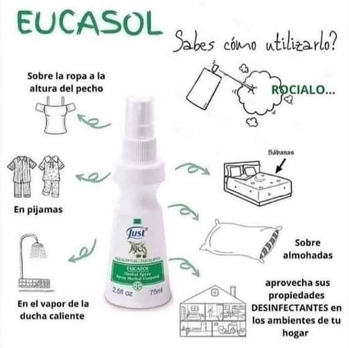 Imagen 3 de 4 de Spray Eucasol Just Con Eucalipto Y Romero