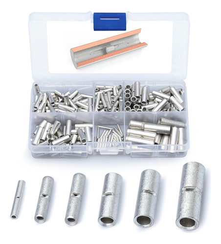 Kit De Conectores A Tope Wirefy No Aislados De 200 Piezas -