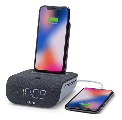 Ihome Ibtw20 Timebase Reloj Despertador Bluetooth De Carga D