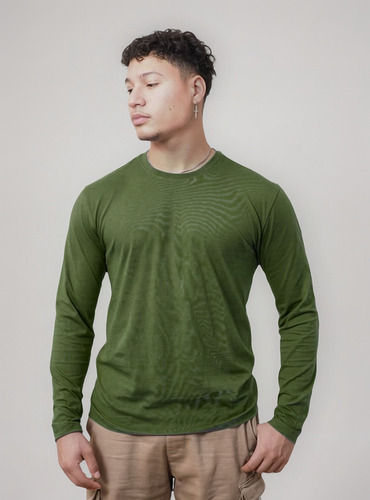 Remera Hombre Camiseta Manga Larga Algodon Premium 24/1
