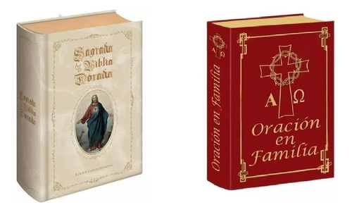 Pack Sagrada Biblia Dorada + Devocionario Oración En Familia