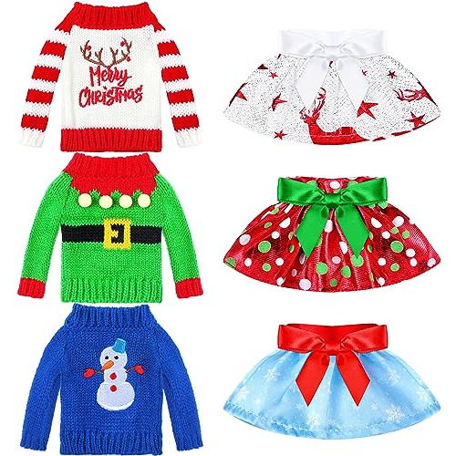 Conjunto De Ropa De Duende De Navidad De 6 Piezas, Sué...