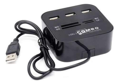 / Conector Múltiple De Usb De 7 Puertos 2.0 Sd&mmc Ms Tf M2