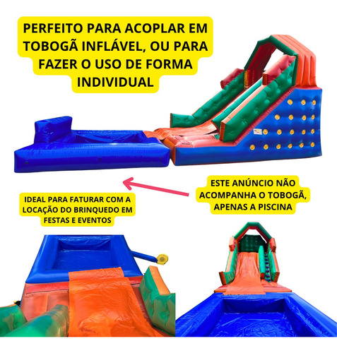Piscina Inflável Para Tobogã Escorregador Kp1000 - P/ Slide