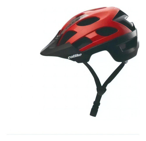 Capacete Ciclismo Com Viseira G Catlike Vulcano Pto/vermelho Cor Vermelho