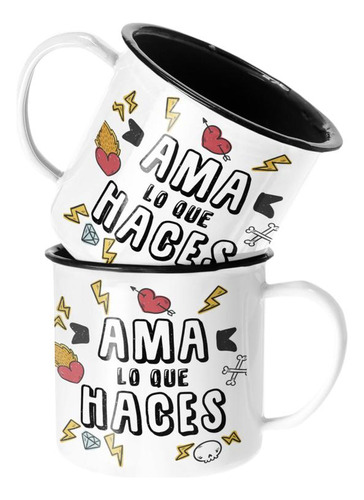 Taza Enlozada Lechera Ama Lo Que Haces Frase Motivacion