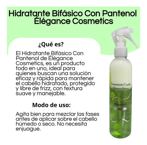 Kit Élégance Cosmetics Hidratante Bifásico + Termo Protector