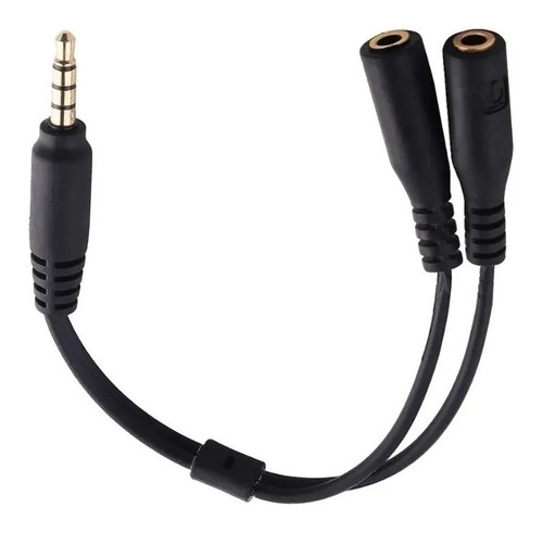 Adaptador Audio Micrófono 2 Aux Hembra A 1 Aux Macho 3.5mm