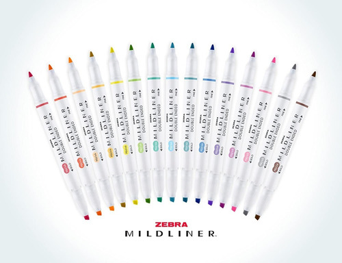 Imagen 2 de 6 de 15 Marcadores Doble Punta Zebra Mildliner Colores Pastel