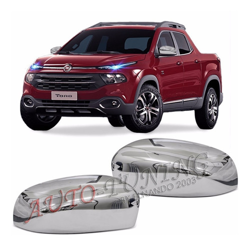 Cachas Cubre Espejos Cromados Fiat Toro Precio Por X2 Par