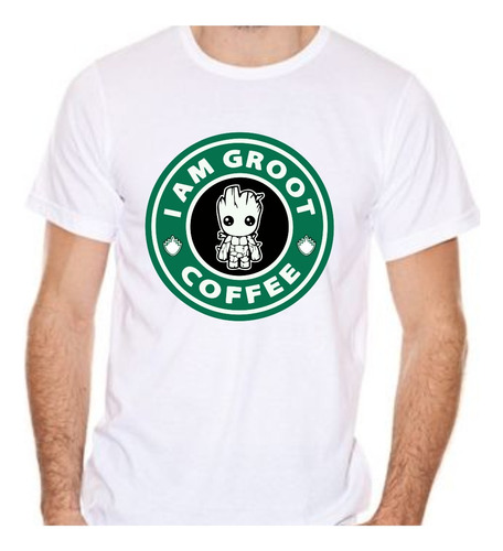 Remera Groot Starbucks Coffee Modelo Arbolito