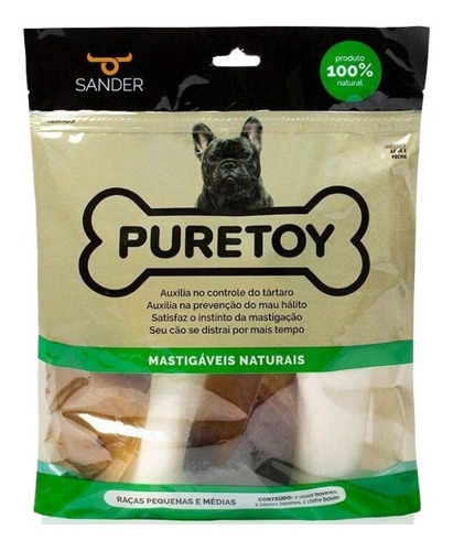 Kit 5 Mordedores Naturais Cães Pequenos E Médios Puretoy