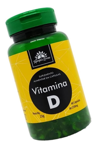 Vitamina D Suplemento 250mg 60 Cáps Kampo De Ervas