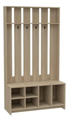 Biblioteca Tu Home Recibidor Beijing color rovere de melamina 172.6cm x 96.8cm x 39.3cm con 2 estantes